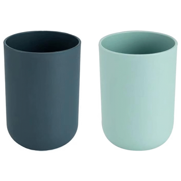 Plastic Cup 2-Piece Set Solid Color Cups