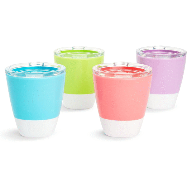 Splash Toddler Cups with Training Lids, 7 Oz, 4 Pack